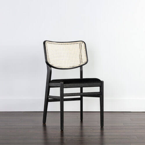 SUNPAN Annex Dining Chair Black Velvet Black MONTREAL