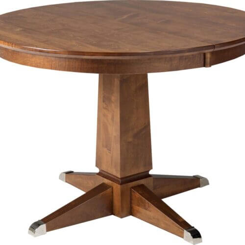 CARDINAL WOODCRAFT DANISH SINGLE PEDESTAL TABLE burlington