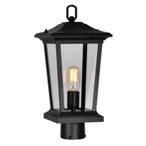 CWI LIGHTING LEAWOOD 1 LIGHT BLACK OUTDOOR LANTERN HEAD 0413PT8-1-101 brampton