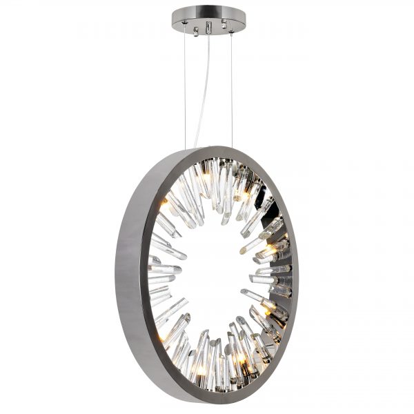 CWI LIGHTING SPIKED 9-LIGHT CHANDELIER 1142P26-9-613 vaughan