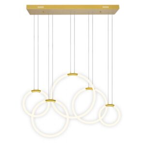 CWI LIGHTING HOOPS 5-LIGHT CHANDELIER 1273P44-5-602-RC laval