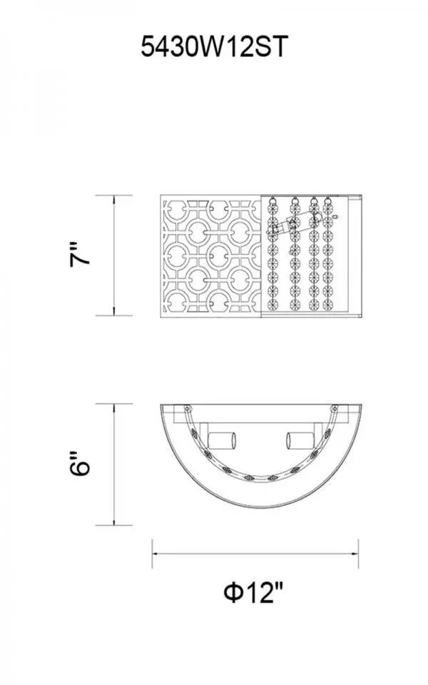 CWI LIGHTING GALANT 2-LIGHT WALL SCONCE 5430W12ST barrie