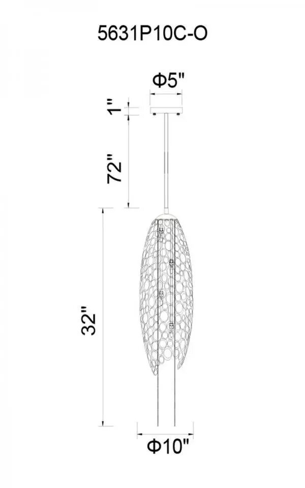 CWI LIGHTING VICTORIA 4-LIGHT PENDANT 5631P10C-O kleinburg