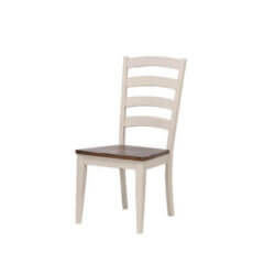 DONALD CHOI PAXTON SET OF 2 LADDER BACK SIDE CHAIR BROWN/WHITE 0242632-095 TORONTO