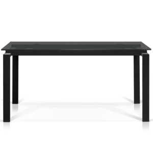 KORSON Pavia Rectangular Glass Top Dining Table SYT15561 woodbridge