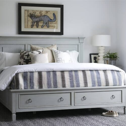 UNIVERSAL FURNITURE SUMMER HILL - FRENCH GRAY STORAGE QUEEN BED 986250SB quebec city