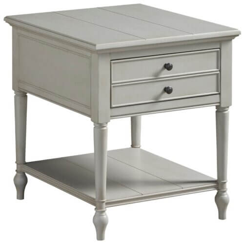UNIVERSAL FURNITURE SUMMER HILL - FRENCH GRAY END TABLE 986805 COLLINGWOOD