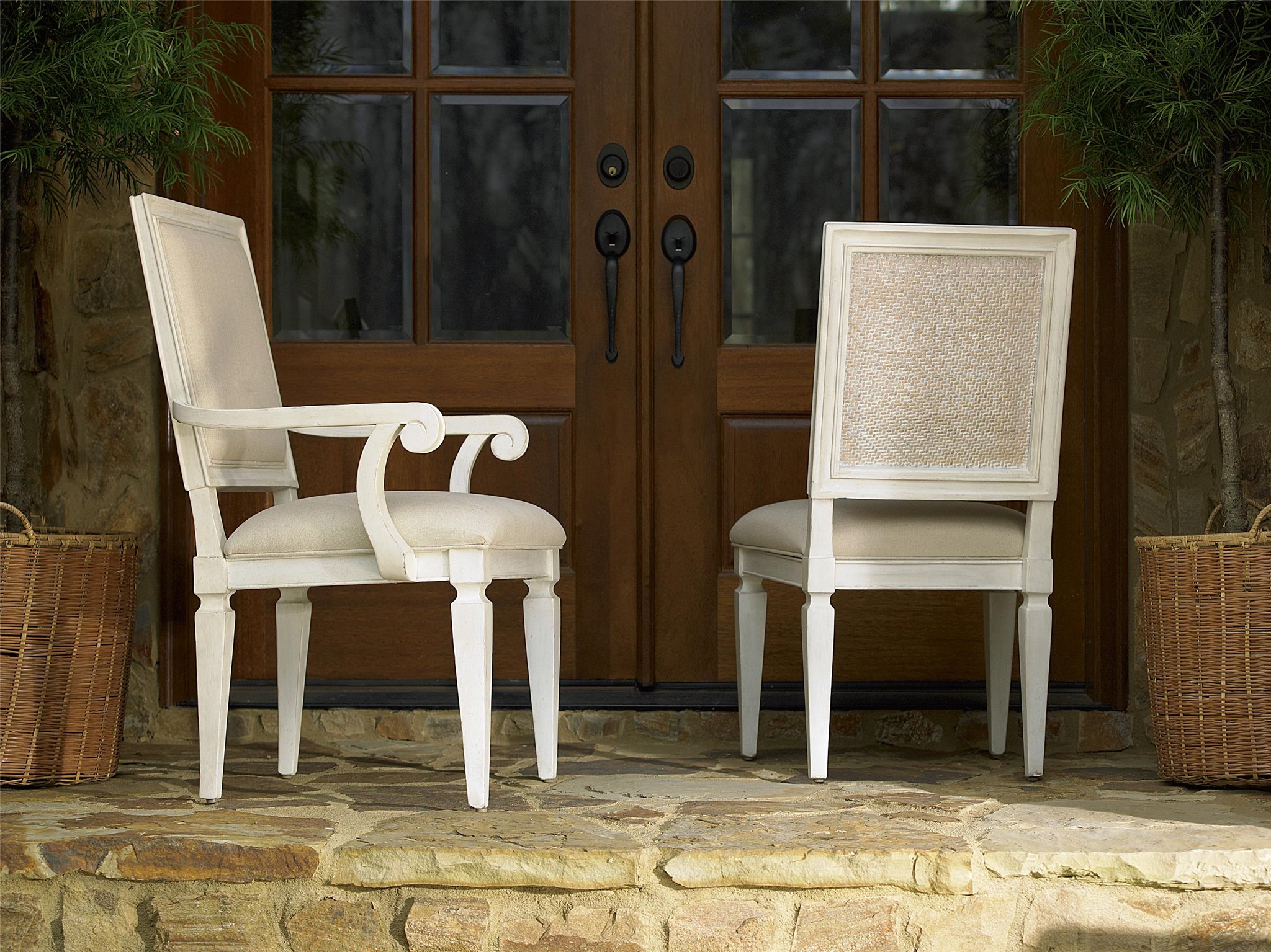 UNIVERSAL FURNITURE SUMMER HILL WOVEN ACCENT SIDE CHAIR SET OF TWO 987634-RTA EDMONTON