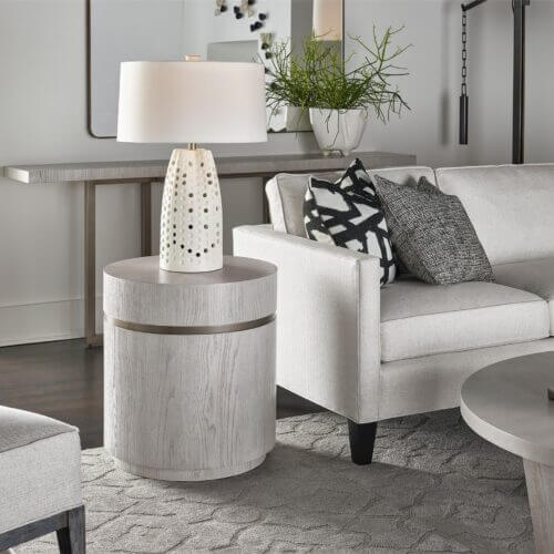 UNIVERSAL FURNITURE MODERN ROUND END TABLE U042825 EDMONTON