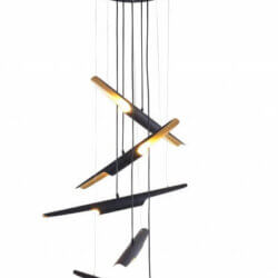 BETHEL MATTE BLACK FLUSHED CHANDELIER CP07C34B mississauga