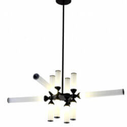 BETHEL LED BLACK ALUMINIUM FRAME CHANDELIER ZD26C45CO laval