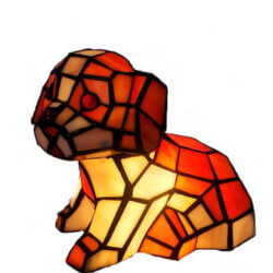 W2 TRADING Tiffany Dog Desk Light DCE-D01 collingwood