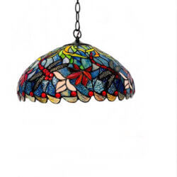 W2 TRADING Dragonfly Tiffany Hanging Lamp P1655 king city
