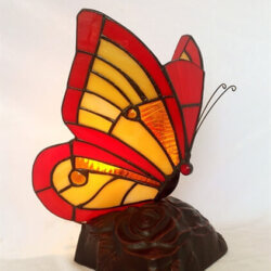 W2 TRADING Butterfly Tiffany Table Lamp 901 mississauga
