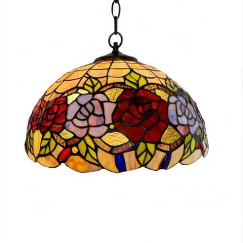 W2 TRADING Flower Hanging Tiffany Lamp P1653 brampton