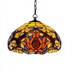W2 TRADING Floral Tiffany Hanging Lamp P1654 king city