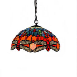 W2 TRADING Dragonfly Tiffany Hanging Lamp P1650 kleinburg