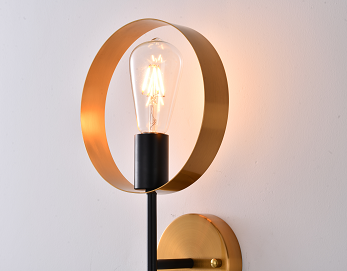 BETHEL BLACK & GOLDEN BRONZE WALL SCONCE DU129W7G calgary