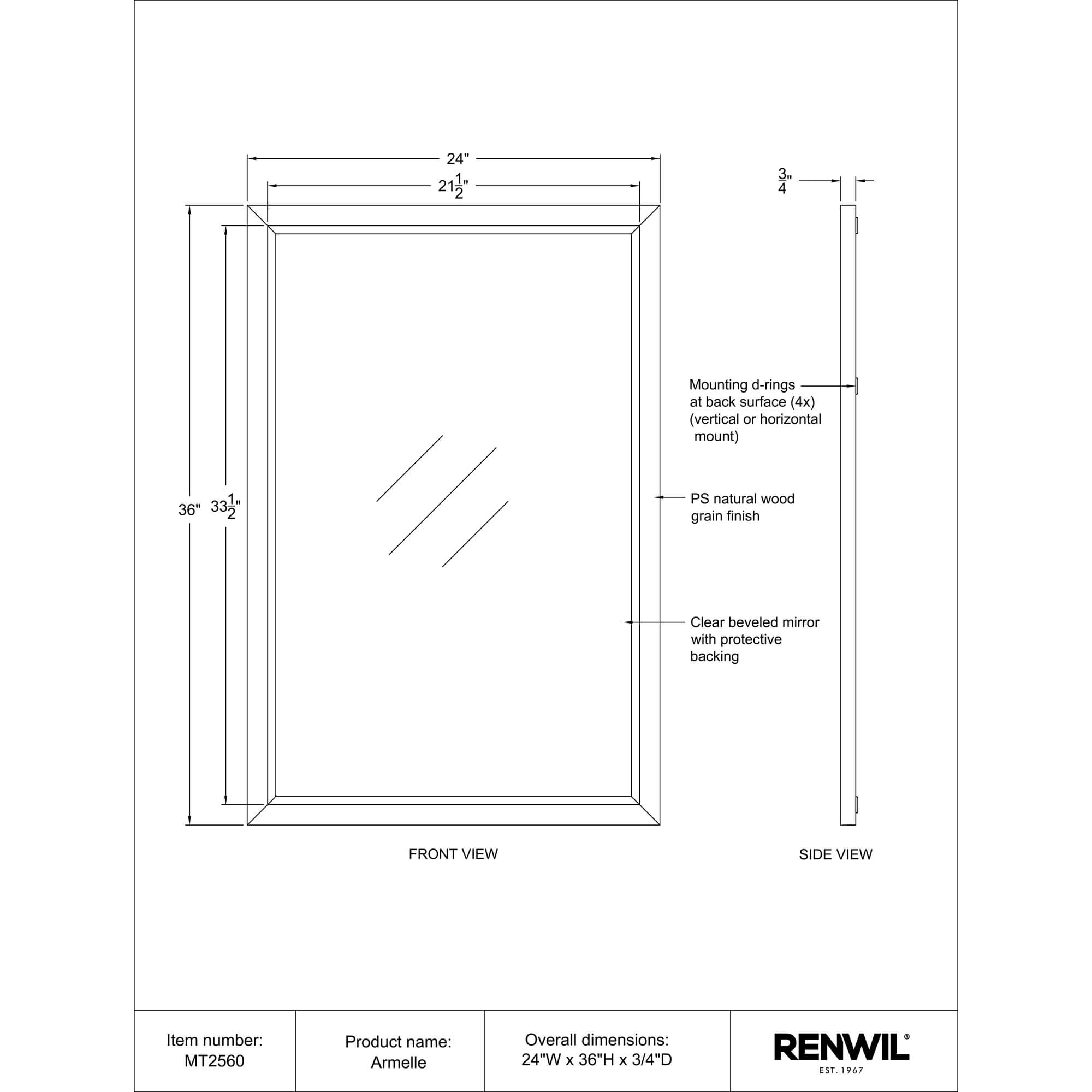 RENWIL ARMELLE MIRROR MT2560 king city