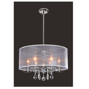 YOUNG LIGHTING 6 LIGHT CRYSTAL CHANDELIER 1132C6-WH-R huntsville