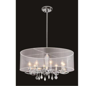 YOUNG LIGHTING 8 LIGHT CRYSTAL CHANDELIER 1132C8WH-R edmonton