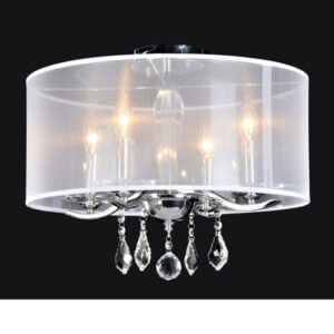 YOUNG LIGHTING 4 LIGHT CRYSTAL FLUSH MOUNT 1132FM4-WH calgary