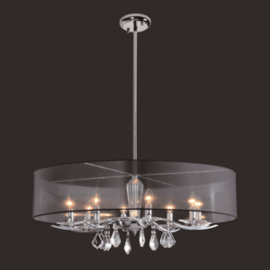 YOUNG LIGHTING 8 LIGHT OVAL CRYSTAL CHANDELIER 1132C8OV-BK-R ottawa