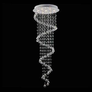 YOUNG LIGHTING 9 LIGHT SINGLE SPIRAL CRYSTAL CHANDELIER 1158C9 mississauga