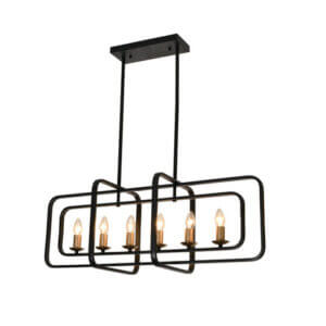 YOUNG LIGHTING 6 LIGHT LINEAR CHANDELIER 1169C6-BK calgary