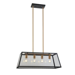 YOUNG LIGHTING 4 LIGHT LINEAR CHANDELIER 1171C4-SG montreal