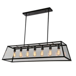 YOUNG LIGHTING 7 LIGHT LINEAR CHANDELIER 1171C7-BK ottawa