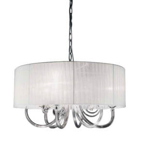 YOUNG LIGHTING CHANDELIER WHITE SHADE 1232C3 collingwood