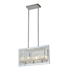 YOUNG LIGHTING 3 light crystal rectangle pendant 1261C3 oshawa