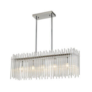 YOUNG LIGHTING 5 LIGHT CRYSTAL RECTANGLE LINEAR CHANDELIER 1262C5 kingston