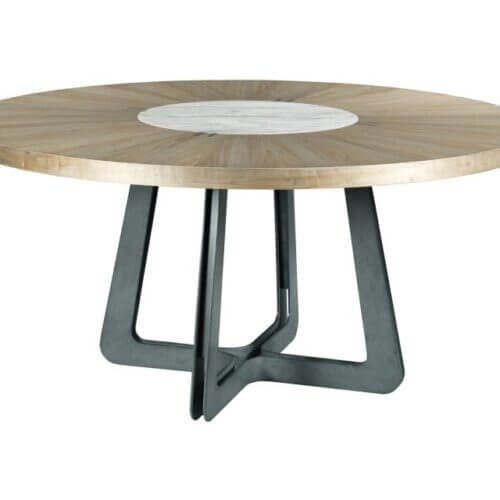 AMERICAN DREW AD MODERN SYNERGY CONCENTRIC ROUND DINING TABLE COMPLETE 700-706R laval