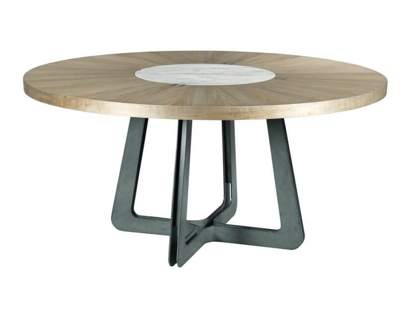 AMERICAN DREW AD MODERN SYNERGY CONCENTRIC ROUND DINING TABLE COMPLETE 700-706R laval