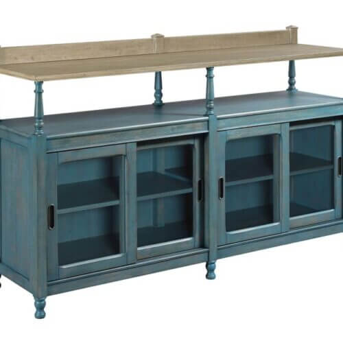 AMERICAN DREW LITCHFIELD DORSET CREDENZA BLUE 750-858B ajax