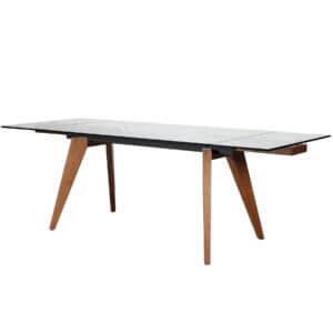 KORSON Cortona Rectangular Glass Top Extension Dining Table SEF2060 newmarket