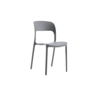 KORSON Ives Stacking Chair Dark Gray SET OF FOUR SSF1519 ajax