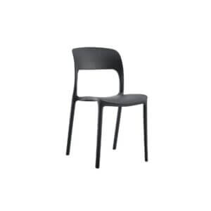 KORSON Ives Stacking Chair Black SET OF FOUR SSF1520 kingston