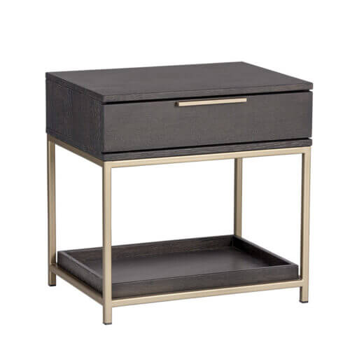 SUNAPN Rebel Nightstand Gold - Charcoal Grey 104606 waterloo