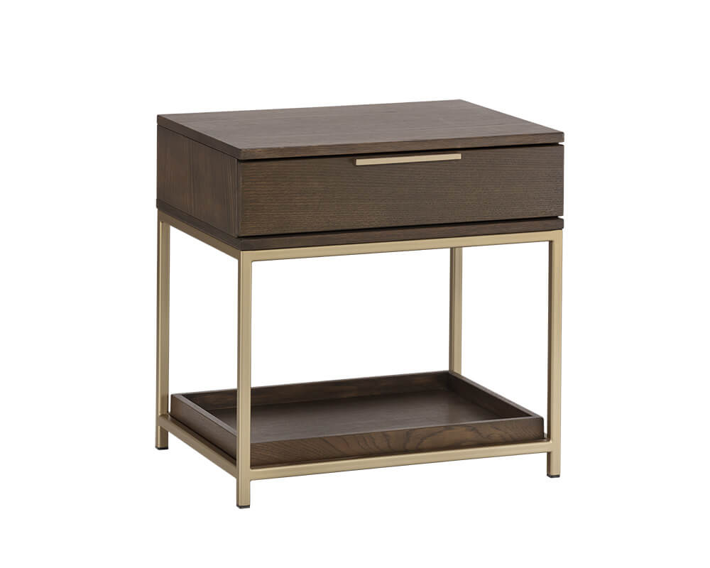 SUNPAN Rebel Nightstand Gold - Raw Umber 104607 vaughan