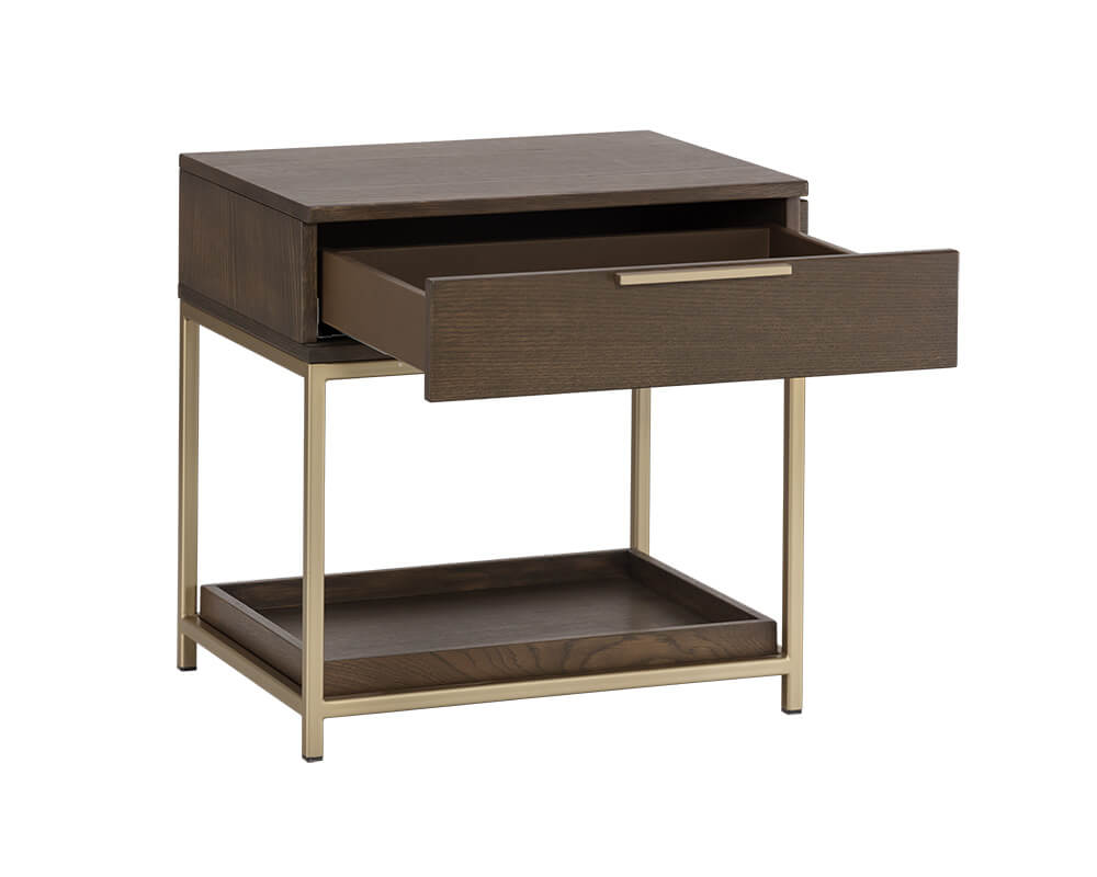 SUNPAN Rebel Nightstand Gold - Raw Umber 104607 vaughan