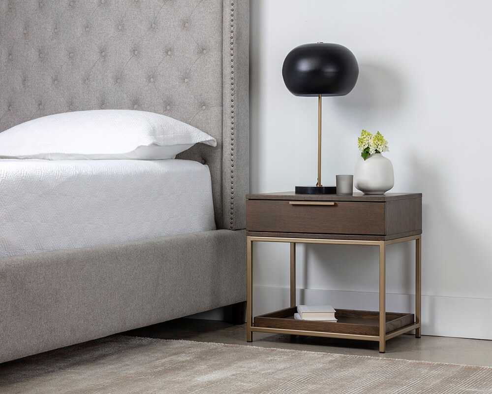SUNPAN Rebel Nightstand Gold - Raw Umber 104607 vaughan