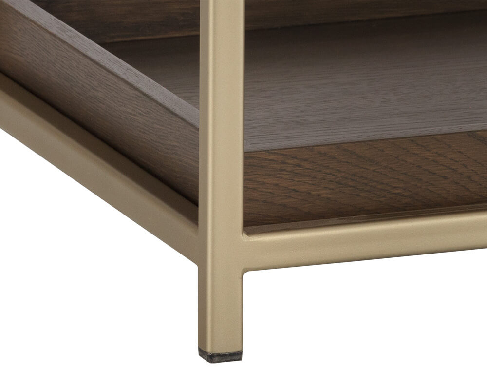 SUNPAN Rebel Nightstand Gold - Raw Umber 104607 vaughan