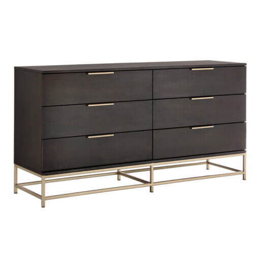 SUNPAN Rebel Dresser Gold - Charcoal Grey 104609 niagara
