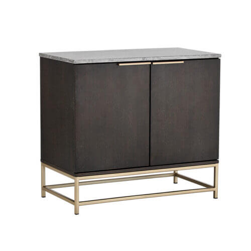 SUNPAN Rebel Sideboard Gold - Grey Marble / Charcoal Grey 104613 halifax