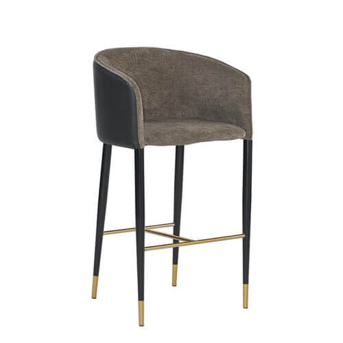 SUNPAN Asher Barstool - Sparrow Grey / Napa Black 104915 mississauga