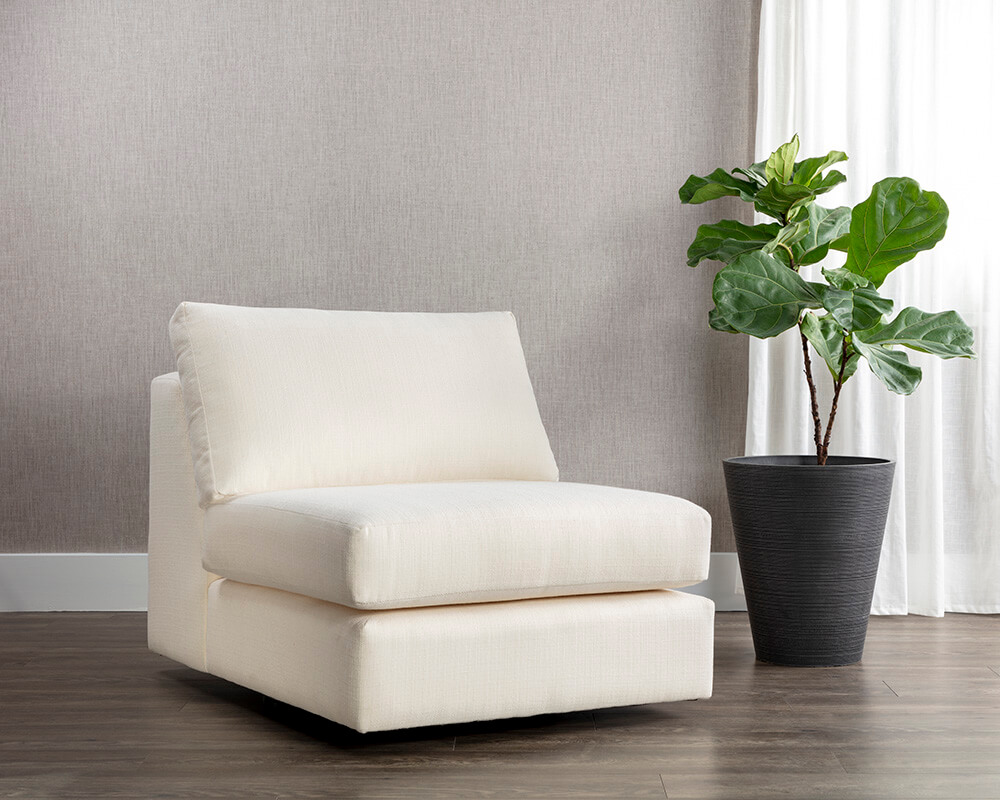 SUNPAN Cascade Swivel Armless Chair - Liv Pearl 108029 collingwood