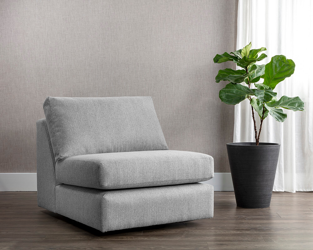 SUNPAN Cascade Swivel Armless Chair - Liv Dove 108030 montreal